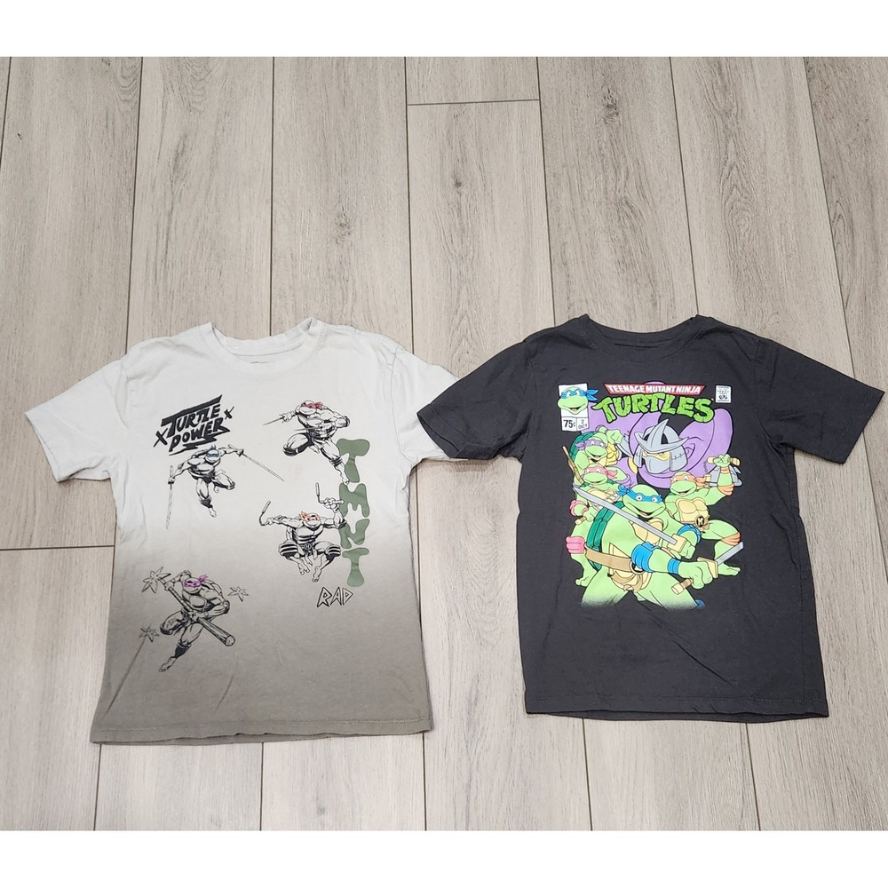 TMNT Teenage Mutant Ninja Turtles Boys Graphic T-Shirt Lot of 2 Size 6/7 S